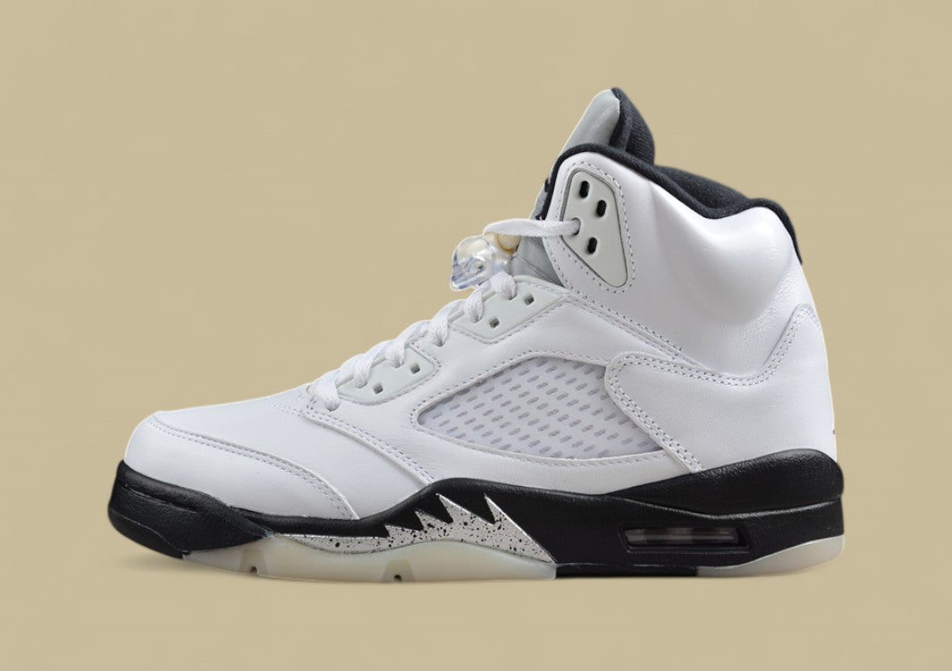Air Jordan 5 Retro Black & White Silver