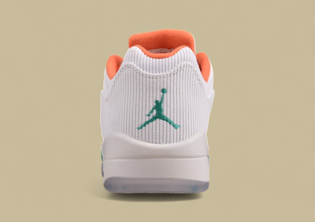 Air Jordan 5 Retro Corduroy White Green & Orange