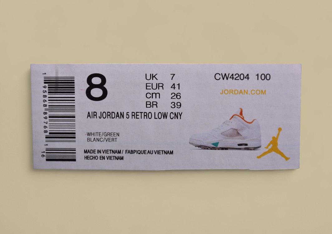 Air Jordan 5 Retro Corduroy White Green & Orange
