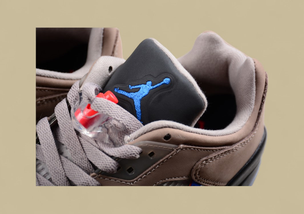 Air Jordan 5 Retro Dark Gray With a Bright Blue