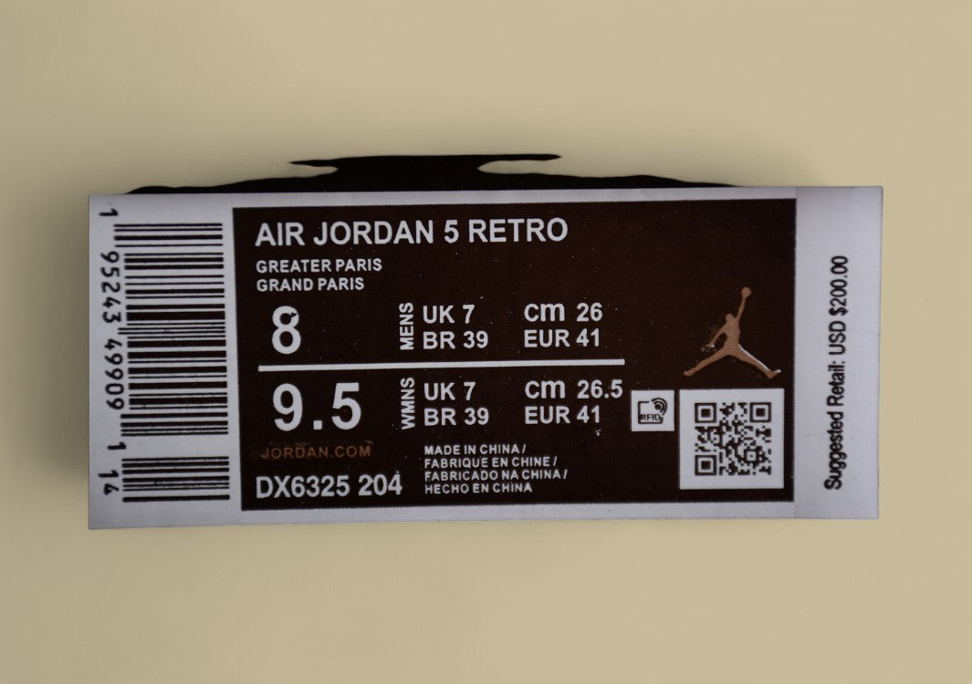 Air Jordan 5 Retro Dark Gray With a Bright Blue