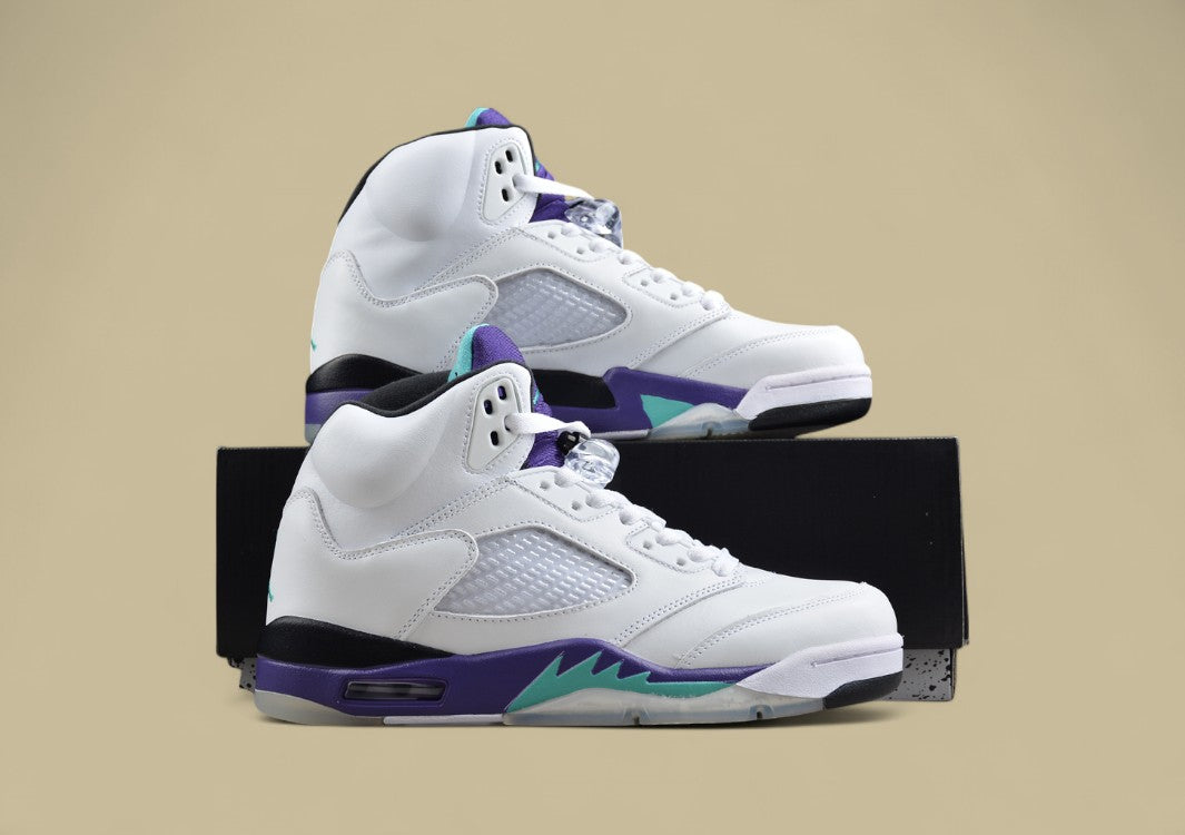 Air Jordan 5 Retro Grape White & Purple