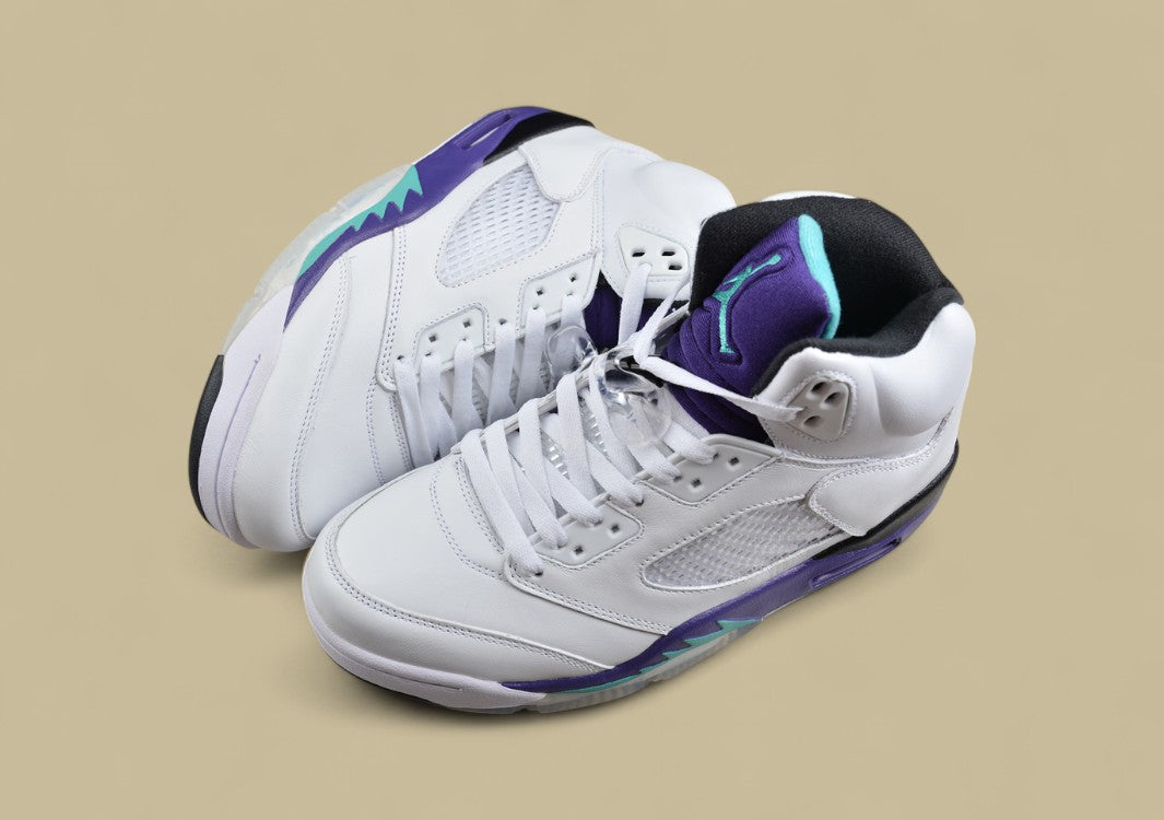 Air Jordan 5 Retro Grape White & Purple