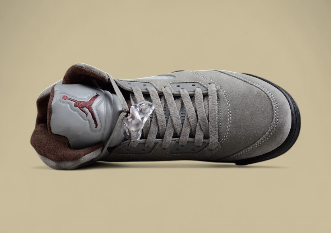 Air Jordan 5 Retro Light Gray Suede With a Soft Texture