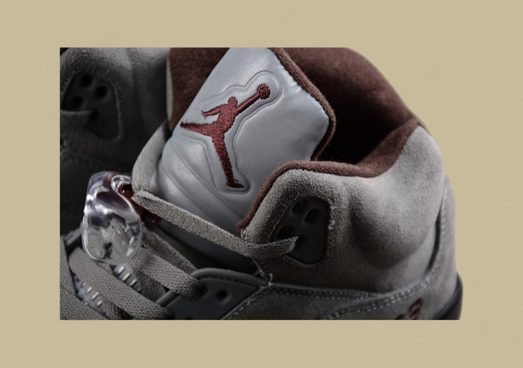 Air Jordan 5 Retro Light Gray Suede With a Soft Texture