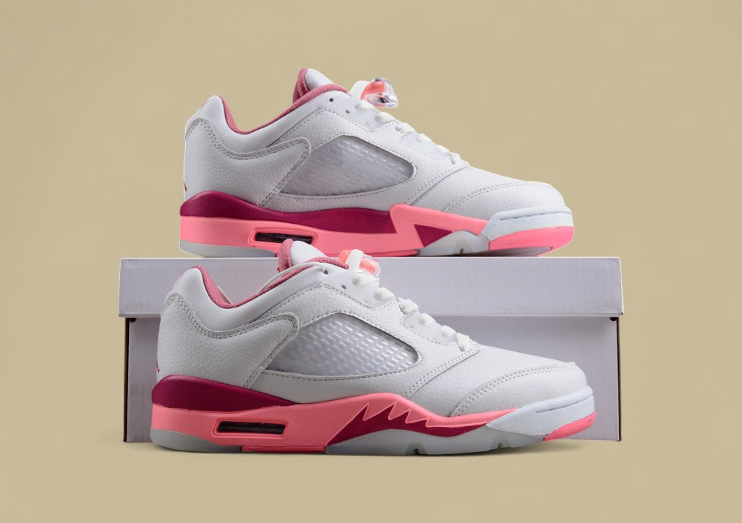Air Jordan 5 Retro Low White and Pink
