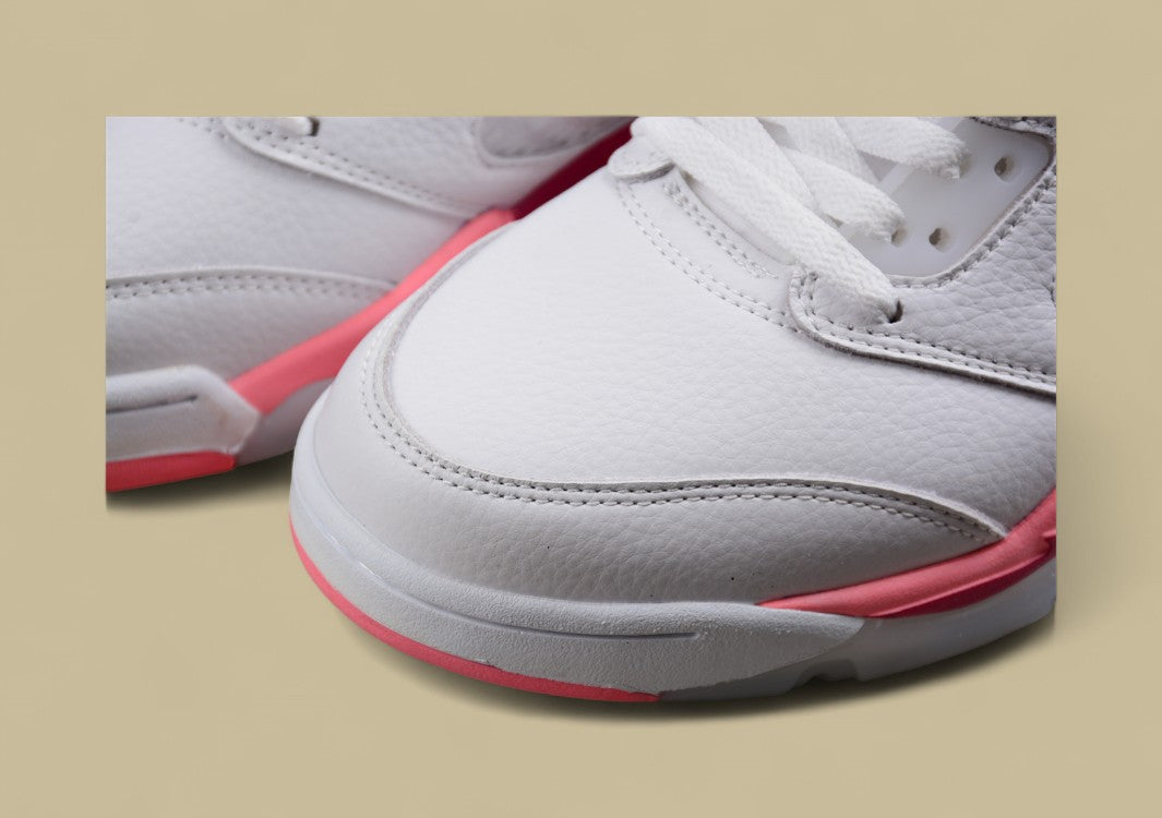 Air Jordan 5 Retro Low White and Pink