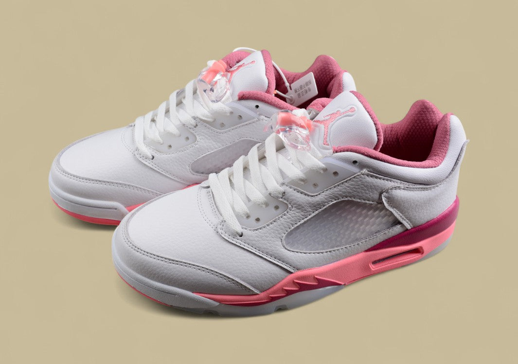Air Jordan 5 Retro Low White and Pink