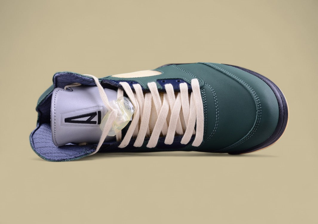 Air Jordan 5 Retro Photon Dust Black and Green