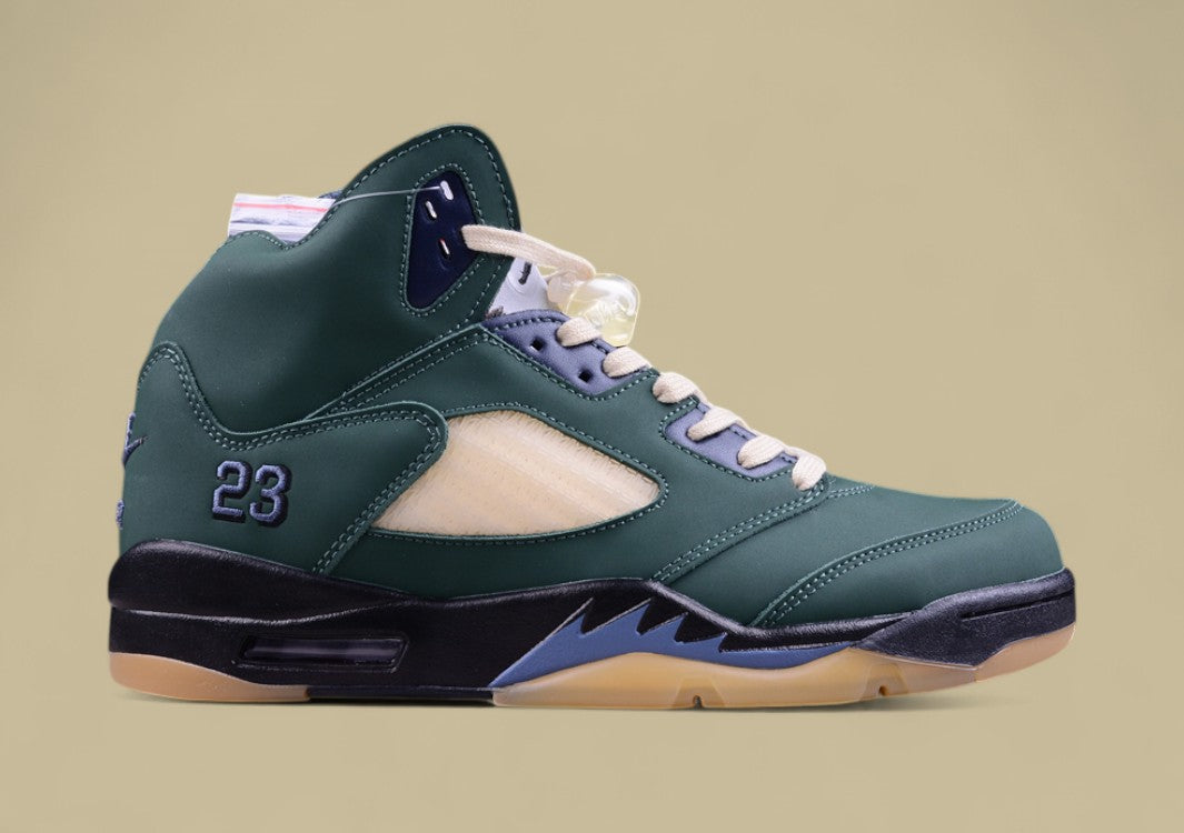 Air Jordan 5 Retro Photon Dust Black and Green