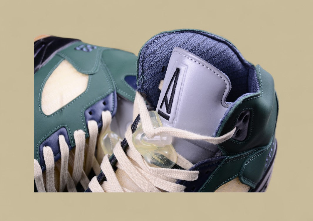 Air Jordan 5 Retro Photon Dust Black and Green