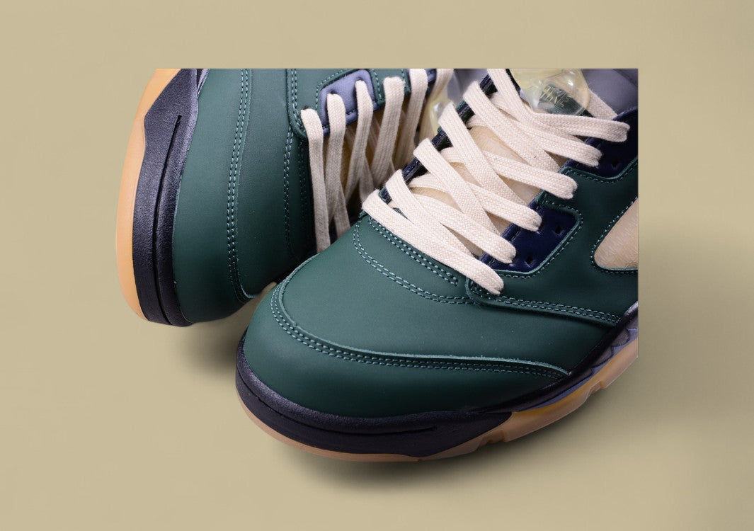 Air Jordan 5 Retro Photon Dust Black and Green