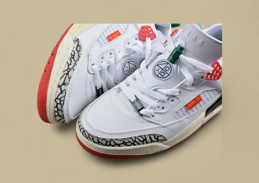 Air Jordan 5 Retro Spizike Black & White and Red