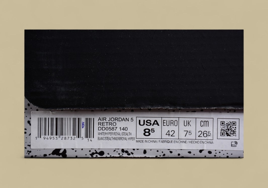 Air Jordan 5 Retro Stealth White Blue