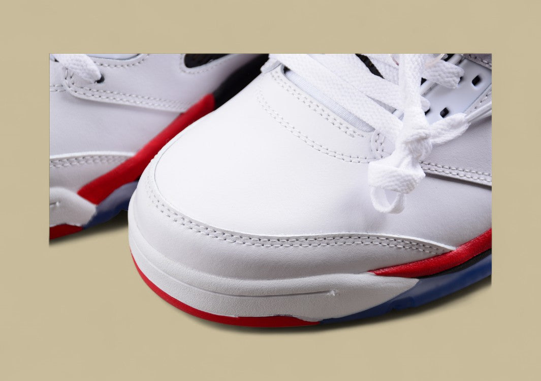 Air Jordan 5 Retro White and Fire Red