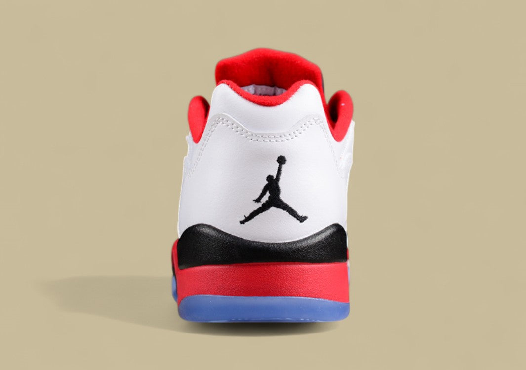 Air Jordan 5 Retro White and Fire Red