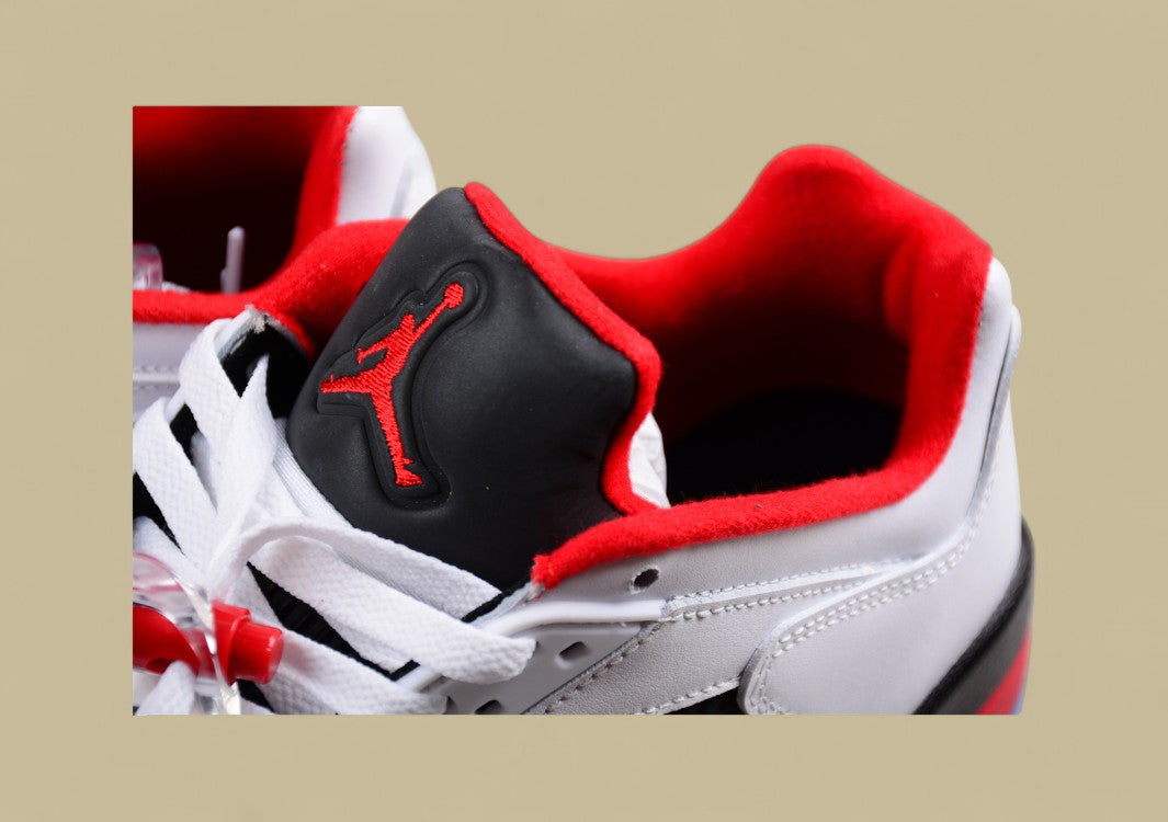 Air Jordan 5 Retro White and Fire Red