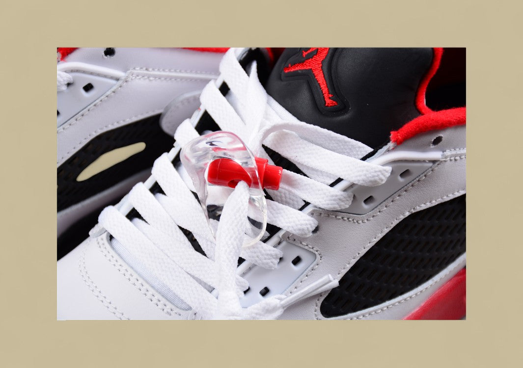 Air Jordan 5 Retro White and Fire Red