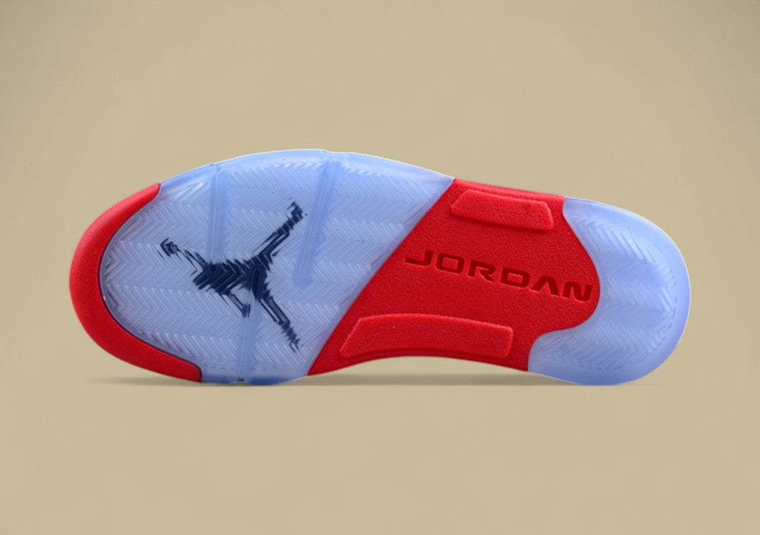 Air Jordan 5 Retro White and Fire Red