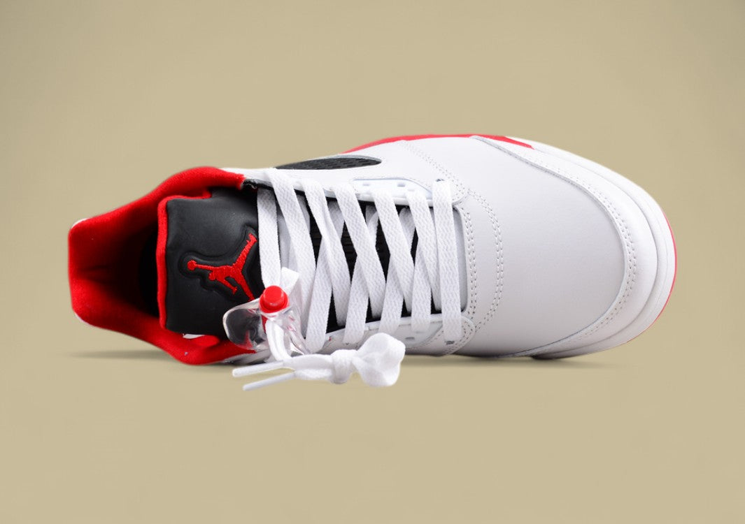 Air Jordan 5 Retro White and Fire Red