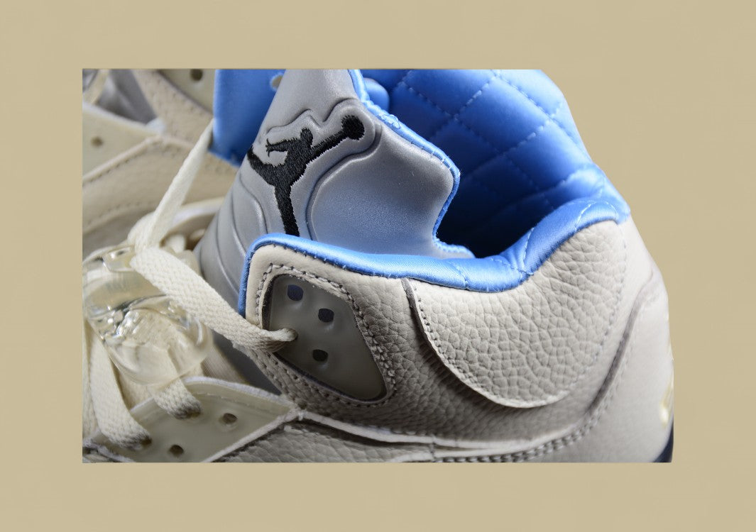 Air Jordan 5 Silver With Light Blue