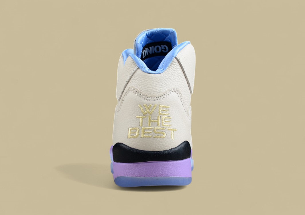 Air Jordan 5 Silver With Light Blue