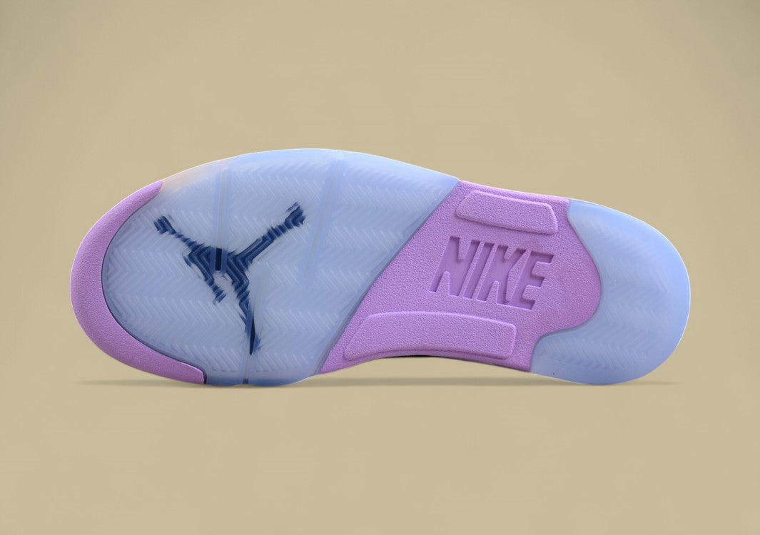 Air Jordan 5 Silver With Light Blue