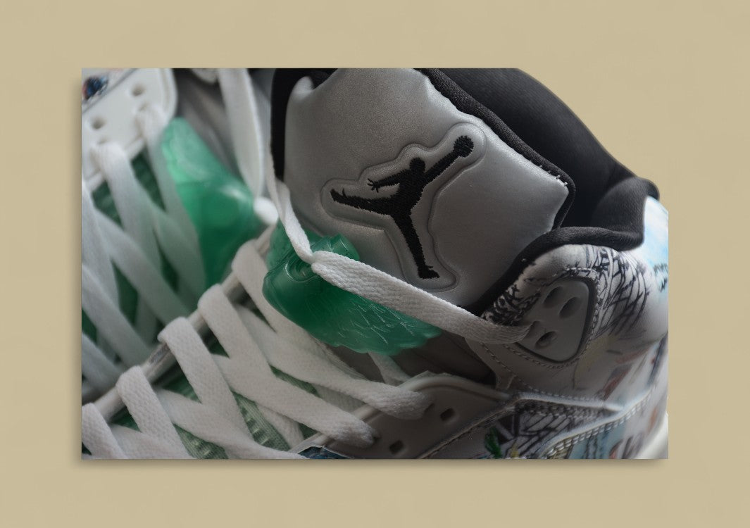 Air Jordan 5 Transparent White With Mint Green