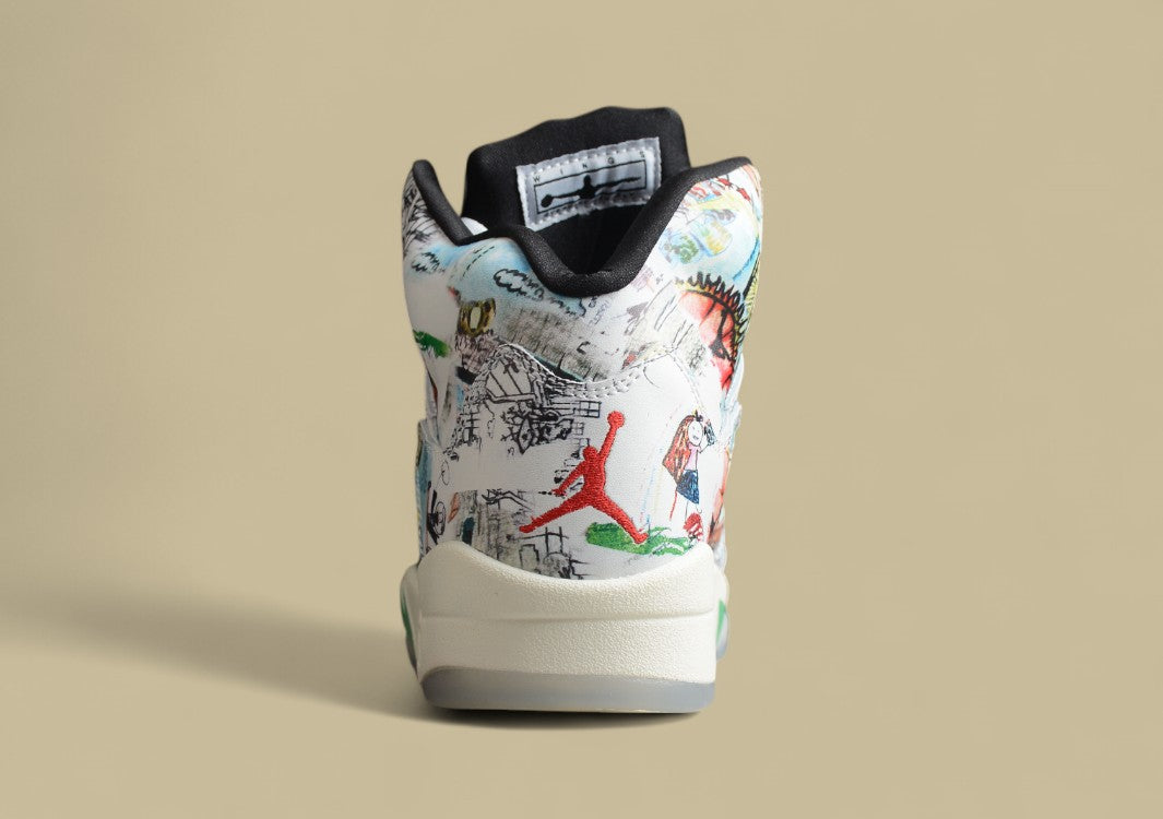 Air Jordan 5 Transparent White With Mint Green
