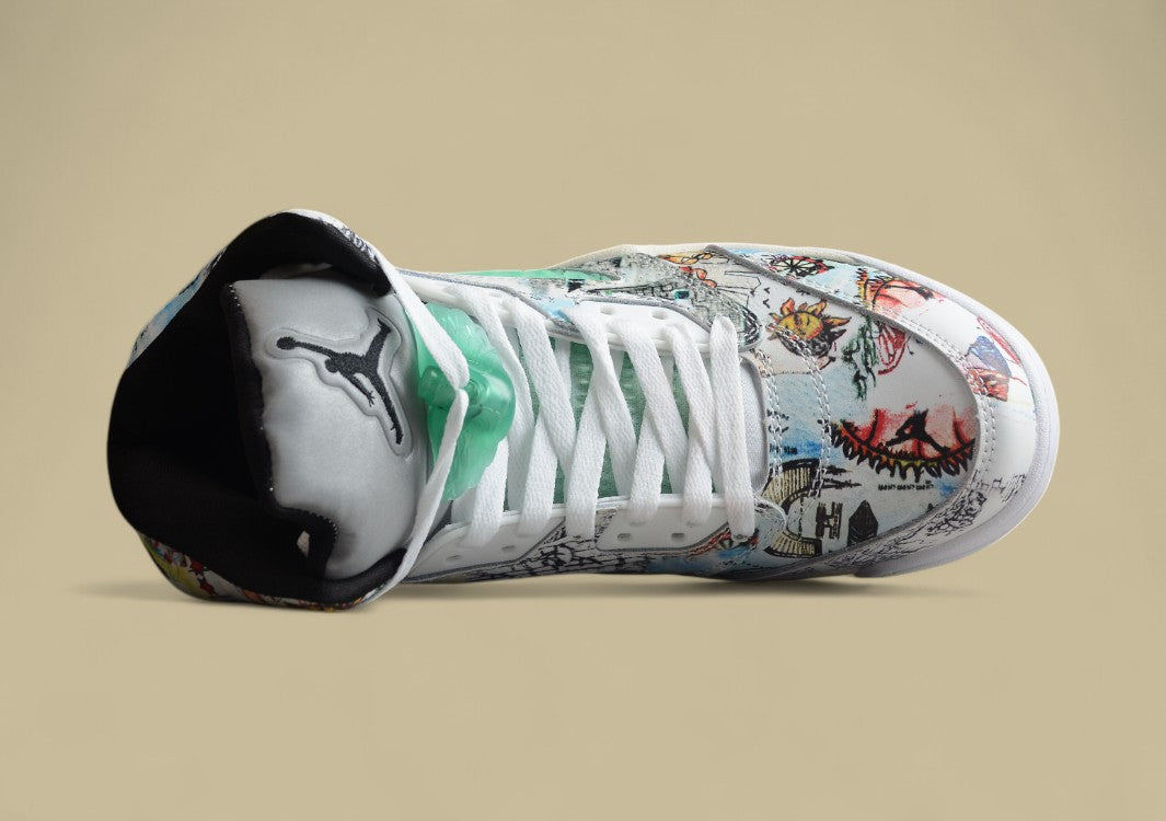 Air Jordan 5 Transparent White With Mint Green