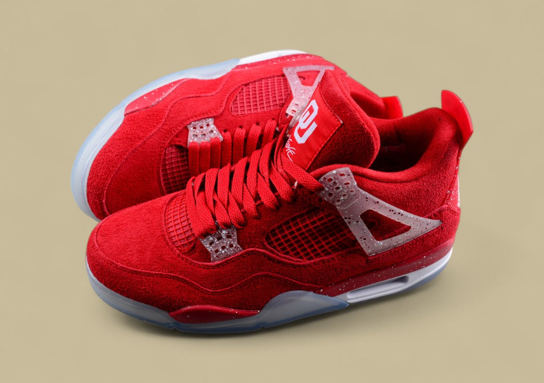 Air Jordans 4 Retro Oklahoma Sooners University of Oklahoma Red