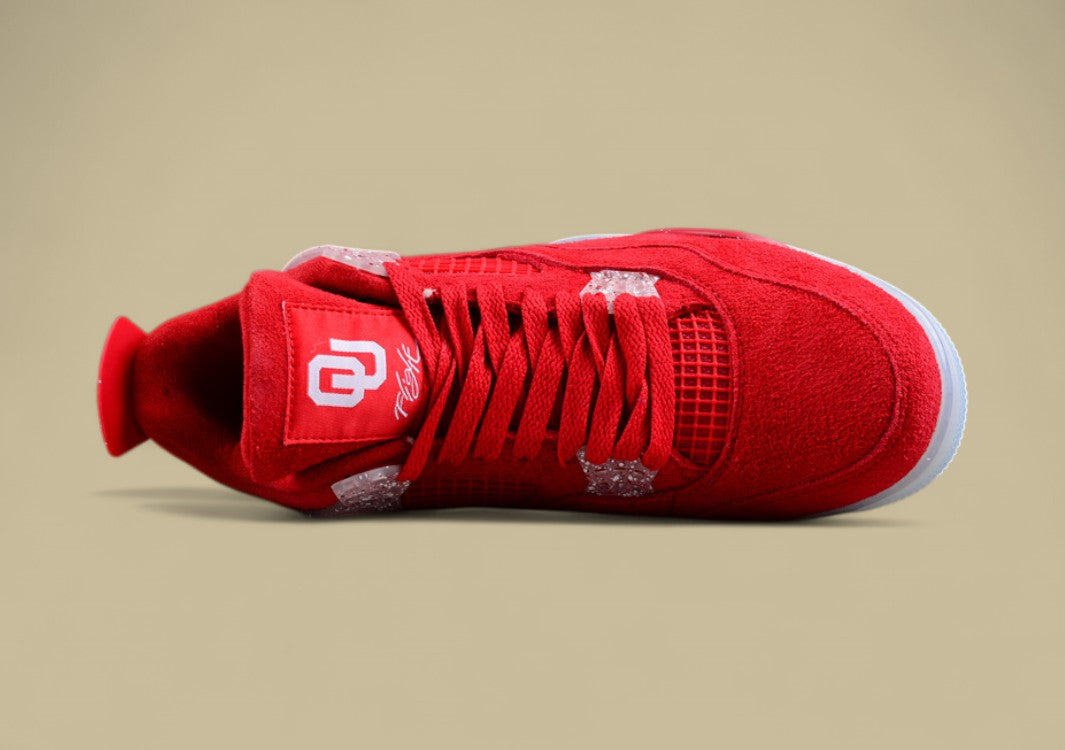 Air Jordans 4 Retro Oklahoma Sooners University of Oklahoma Red