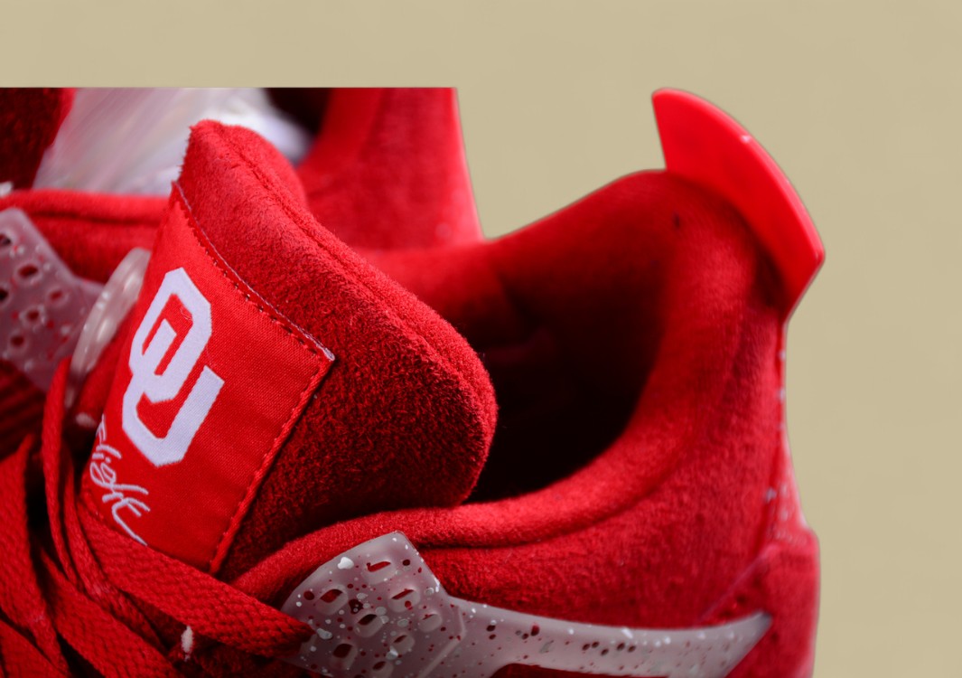 Air Jordans 4 Retro Oklahoma Sooners University of Oklahoma Red