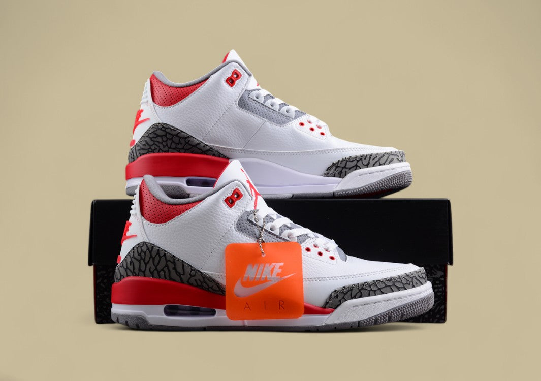 Air Jordan 3 Retro "Fire Red" – Legendäres Design mit explosivem Farbakzent