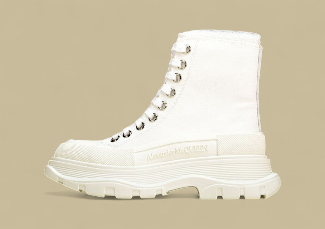 Alexander Mcqueen High Top Thick Bottom White