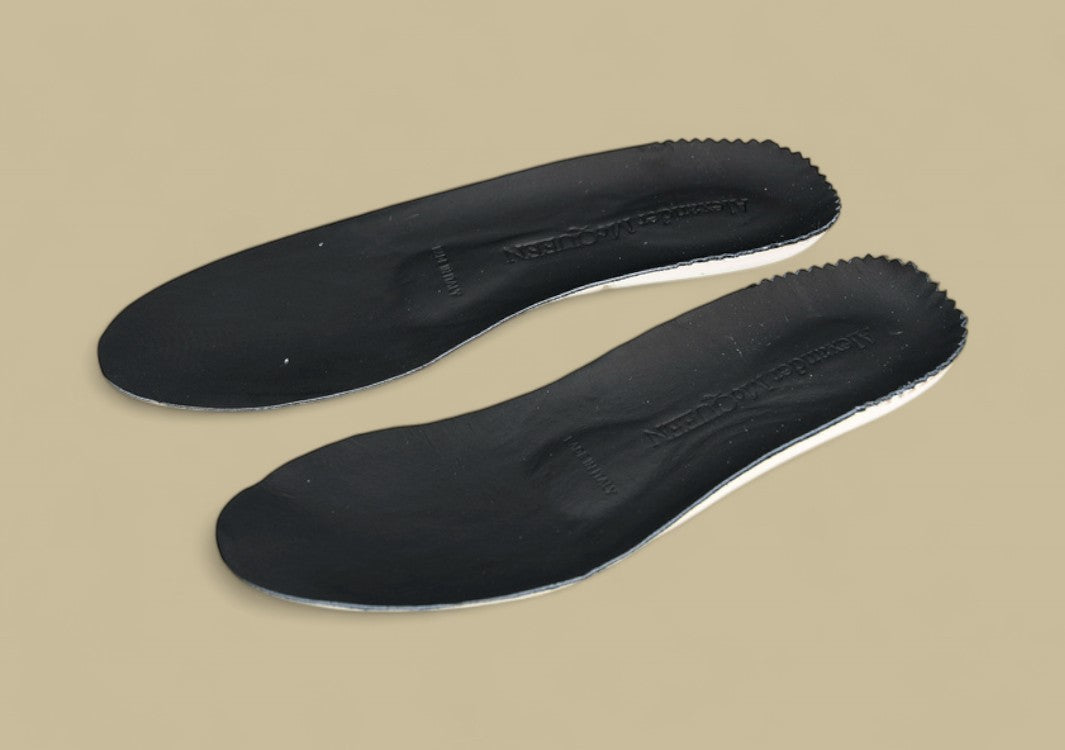 Alexander Mcqueen Thick Sole Heightening Casual Canvas Shoes Black