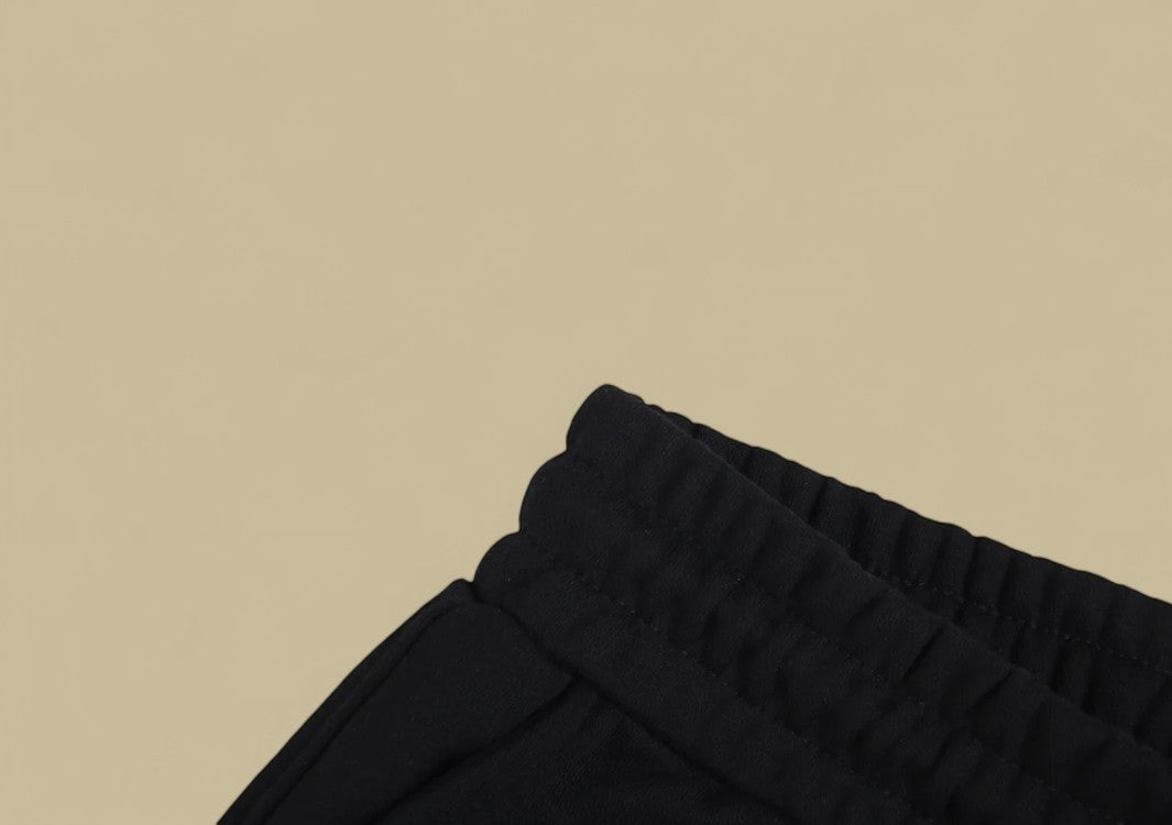 Balenciaga 23FW Buckle Embroidery Logo Sweatpants – Black