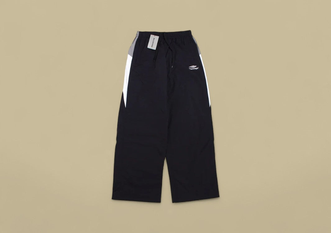 Balenciaga 23SS Joint Color Track Pants – Black/White/Grey