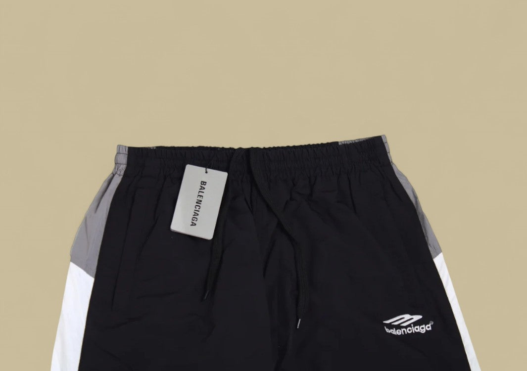 Balenciaga 23SS Joint Color Track Pants – Black/White/Grey