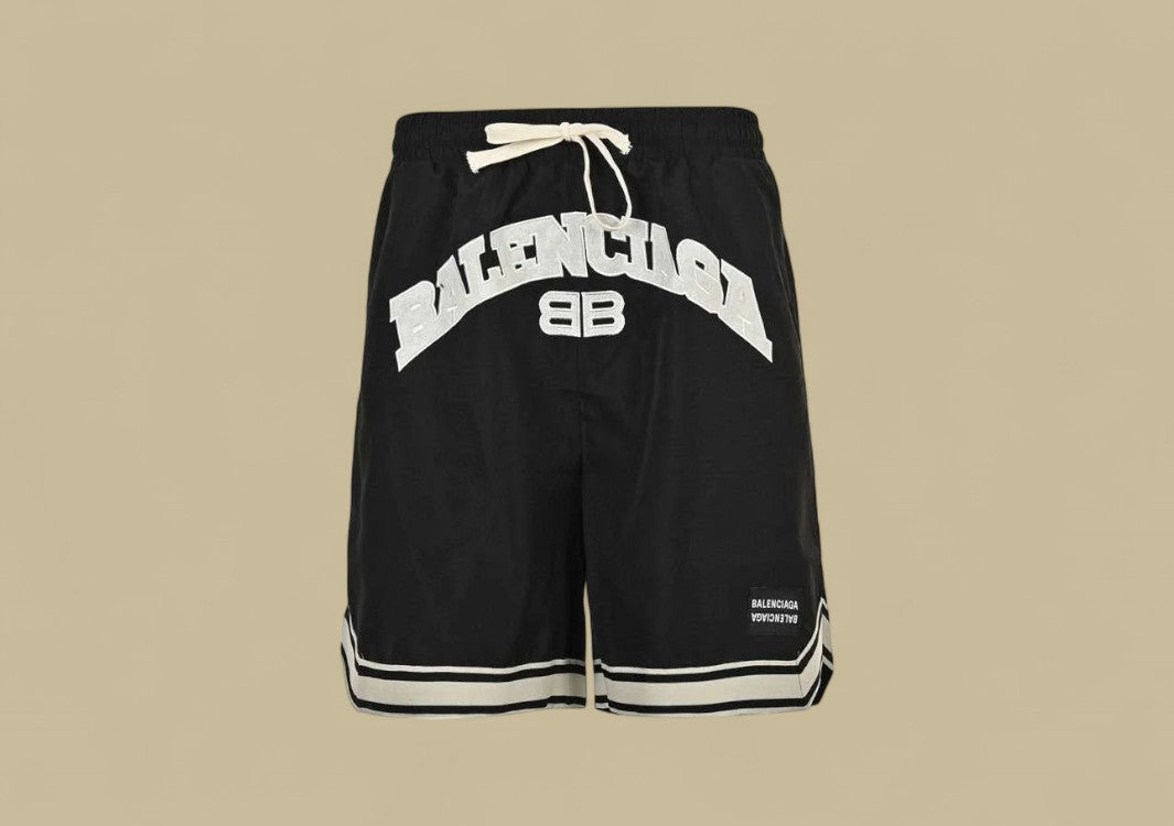 Balenciaga 24FW Embroidery Patch Logo Short – Black/Cream