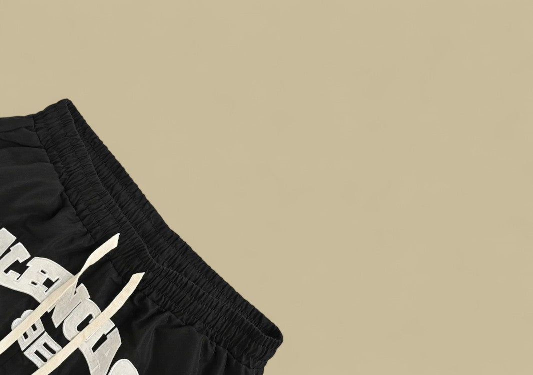 Balenciaga 24FW Embroidery Patch Logo Short – Black/Cream