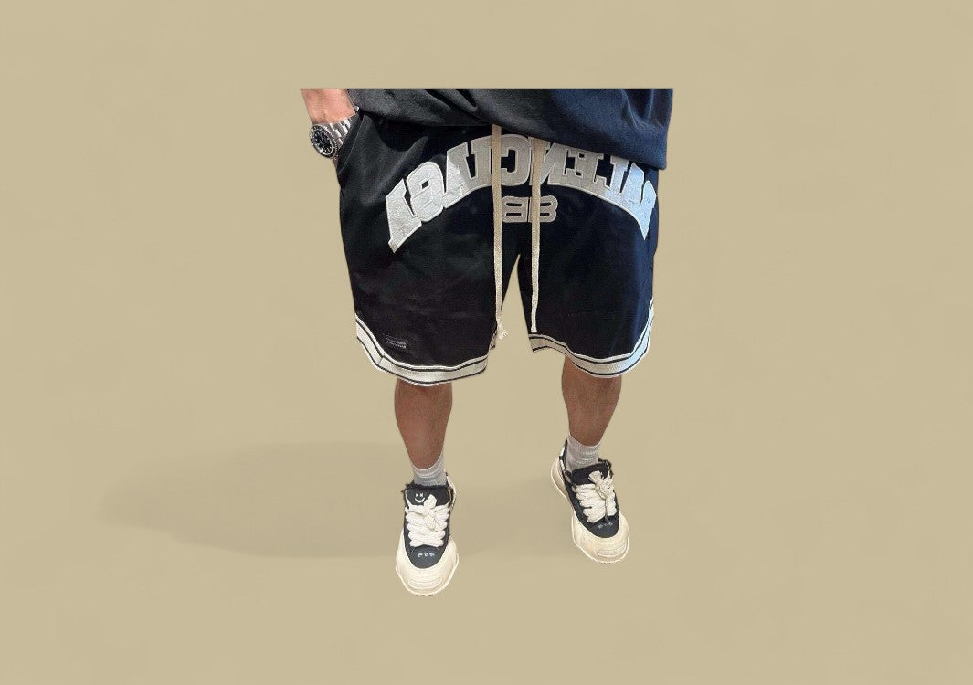 Balenciaga 24FW Embroidery Patch Logo Short – Black/Cream