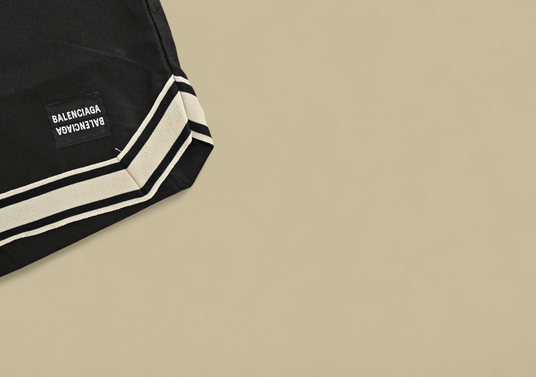 Balenciaga 24FW Embroidery Patch Logo Short – Black/Cream