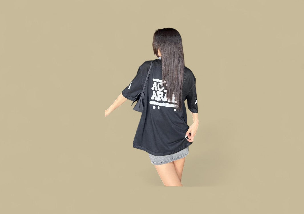 Balenciaga 24SS Acid Arab Logo Print T-Shirt – Black