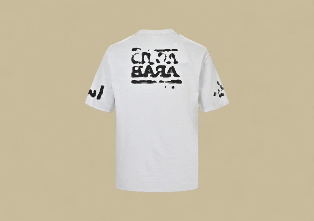 Balenciaga 24SS Acid Arab Logo Print T-Shirt – White