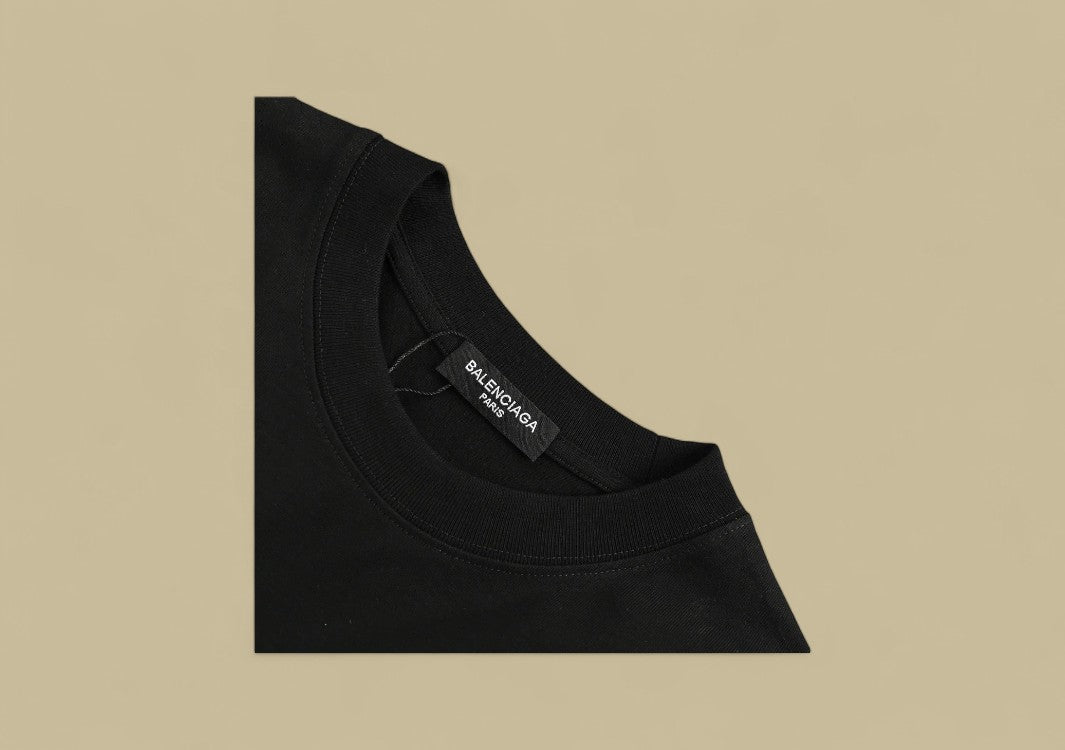 Balenciaga 24SS Adhesive Tape Logo T-Shirt – Black