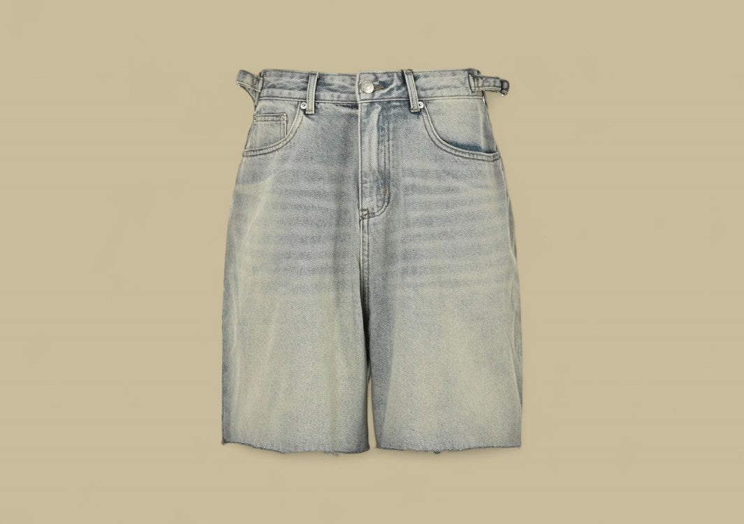 Balenciaga 24SS Bottom Tassels Denim Short