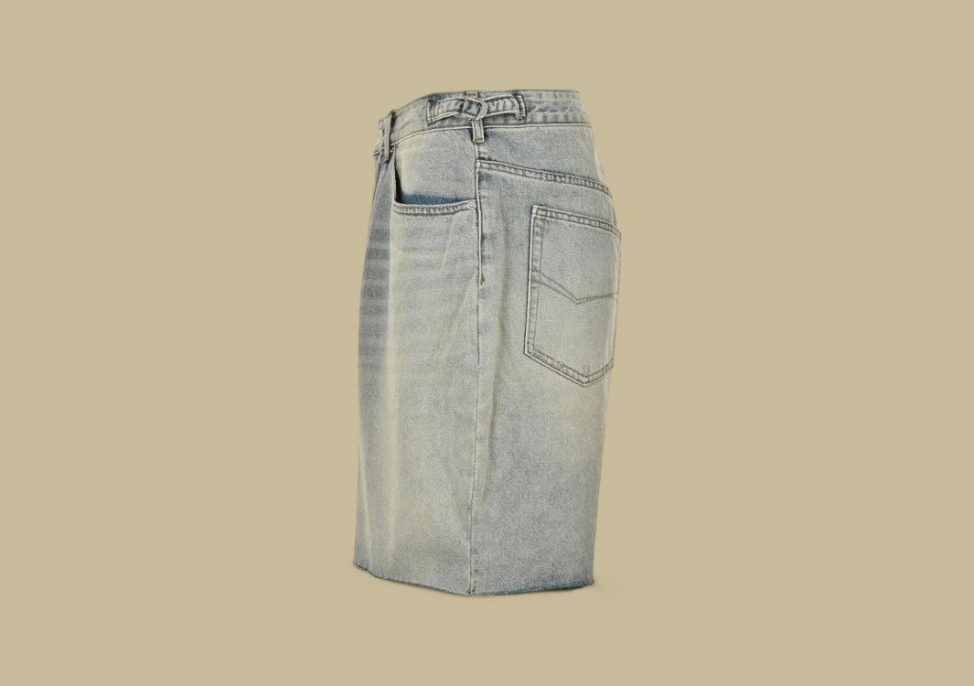 Balenciaga 24SS Bottom Tassels Denim Short