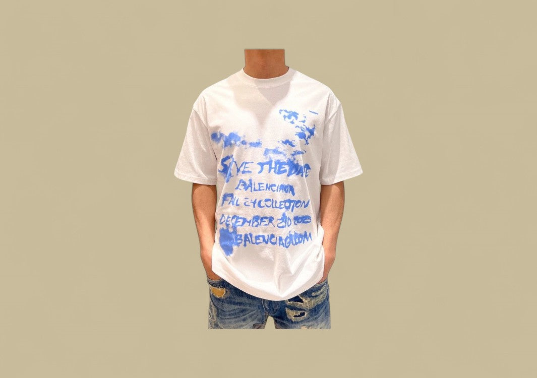 Balenciaga 24SS Cloud Logo T-Shirt
