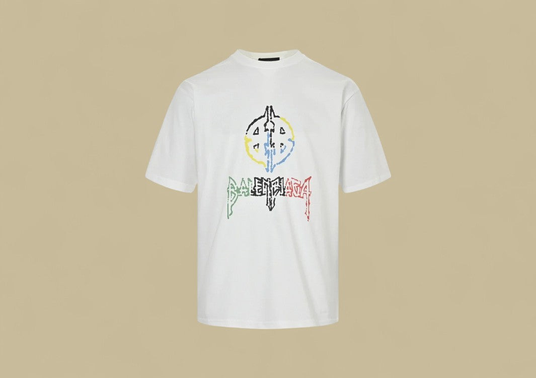 Balenciaga 24SS Colorful Logo T-Shirt